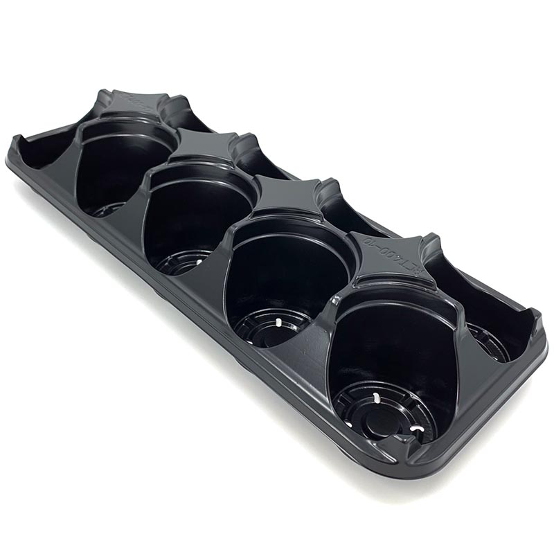 10 Count Tray Round 4 Inch Black - 3960 per pallet - Grower